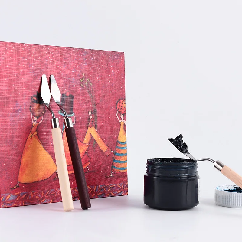 Oil Painting Scrapers 7pcs Plastic Paint Color Mixing Knife Art Acrylic Gouache