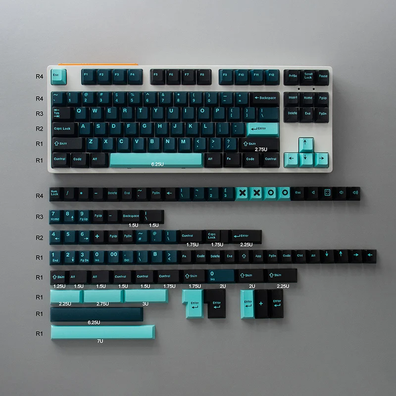 

171key GMK Monster Keycaps ABS DOUBLE SHOT Keycap Cherry Profile Key Caps With 2U 1.75U Shift ISO Enter 6.25U 7U Spacebar