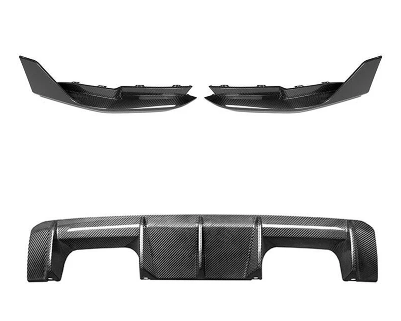 For BMW M3 G80 M4 G82 G83 2021 2022 2023 2024 REAL Carbon Fiber Rear Diffuser Bumper Lip Spoiler