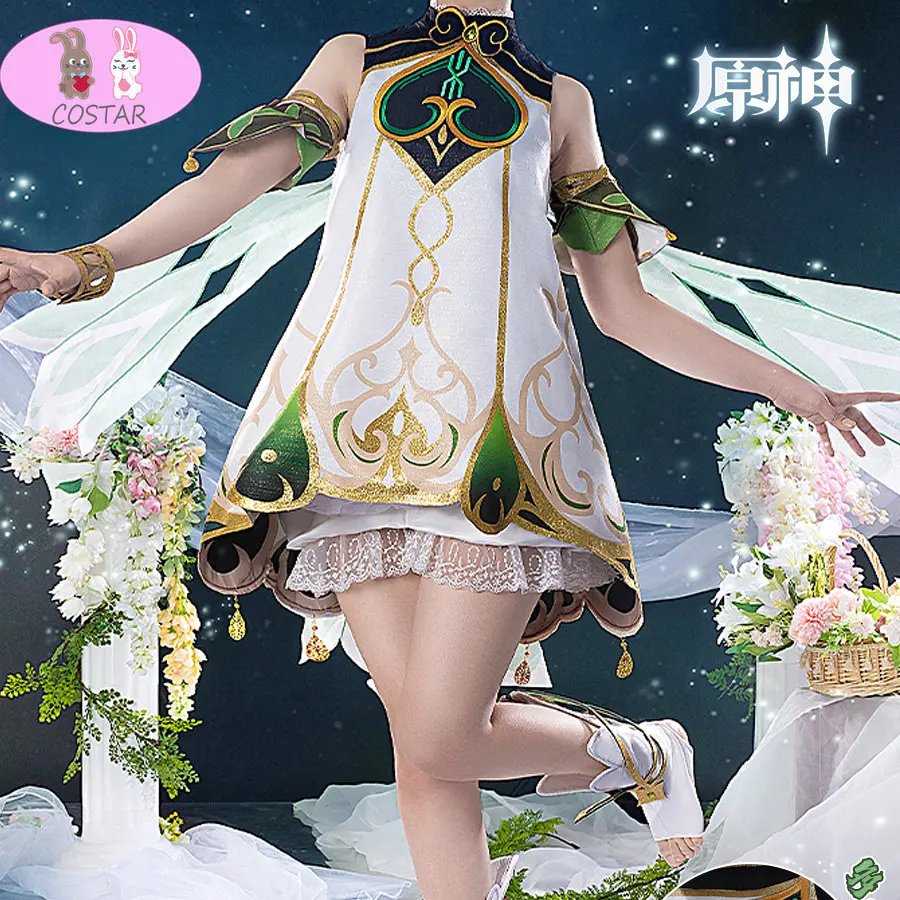 

Genshin Impact Nahida Cosplay Costume Adult Kids Carnival Uniform Wig Anime Halloween Costumes Women Game Lesser Lord Kusanali
