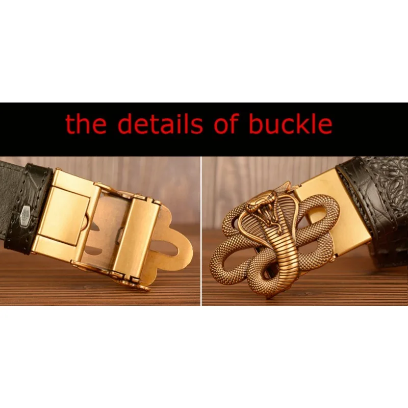 Mens Leather Belt Gold Automatic Buckle Black Designer Belt Strap