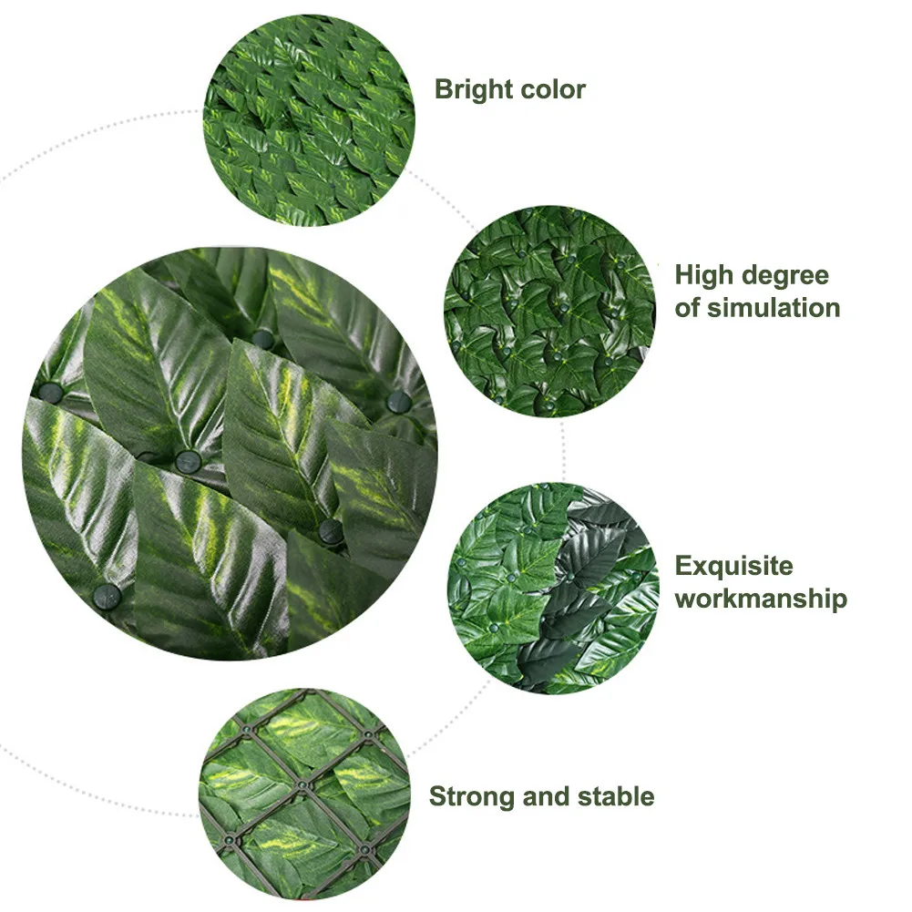 Artificial Leaf Privacy Fence Roll Wall Landscaping Fence Privacy Screen Outdoor Garden Backyard Balcony