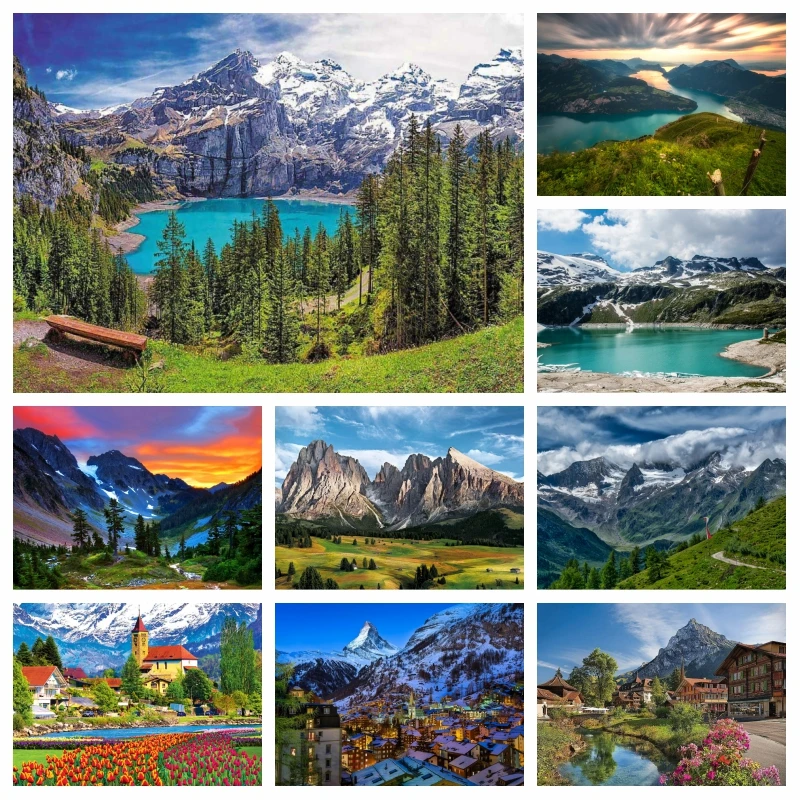 鉛筆画 スイス風景 A5サイズ 鉛筆画 スイス風景 A5サイズ