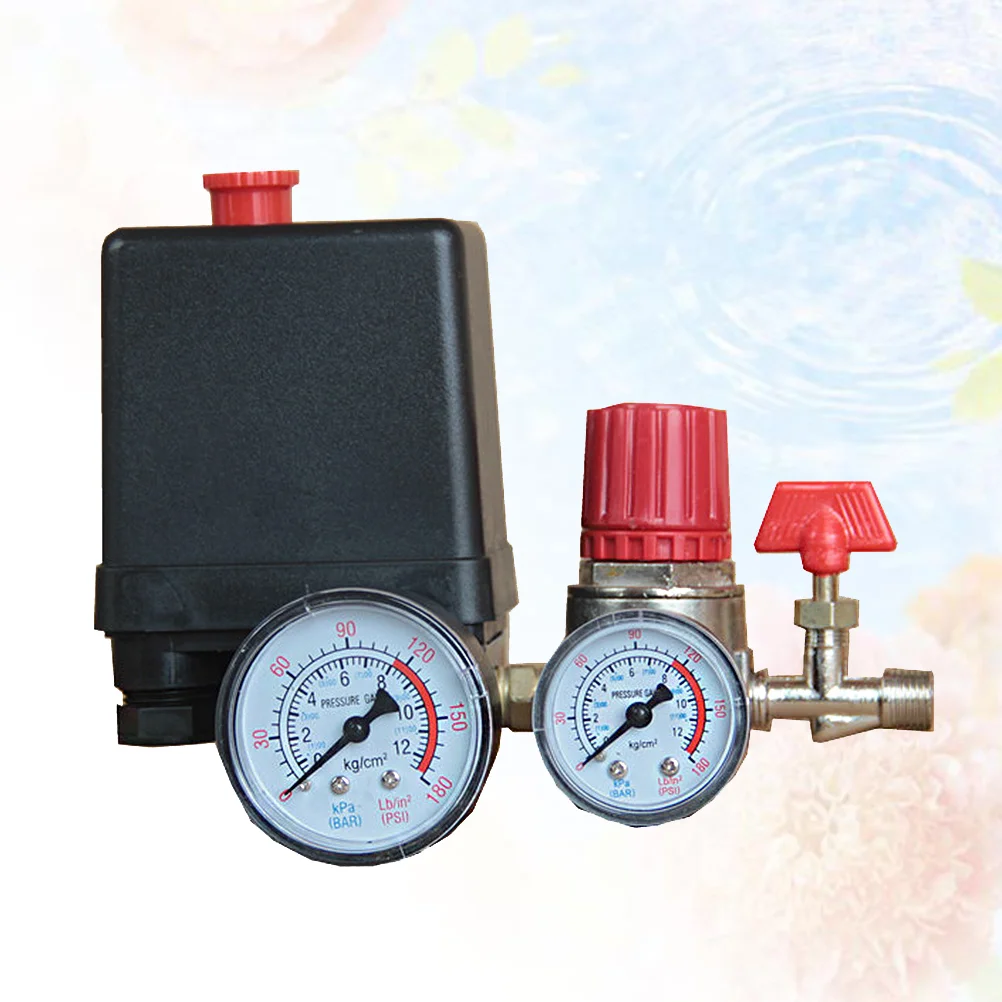 

Profession Holes Durable Air Compressor Pump Pressure regulator valve Control Air pump switch controller with Gauges Regulator
