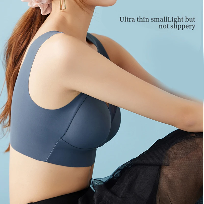 Womens Bras Seamless Large Size Top Support Show Small Comfortable No Steel Ring Underwear Yoga Fitness Sleep Vest