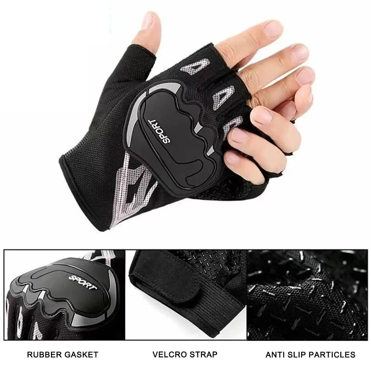 Breathable Non-Slip Half-Finger Unisex Outdoor Gloves for Cycling, Fitness, and Tactical Use