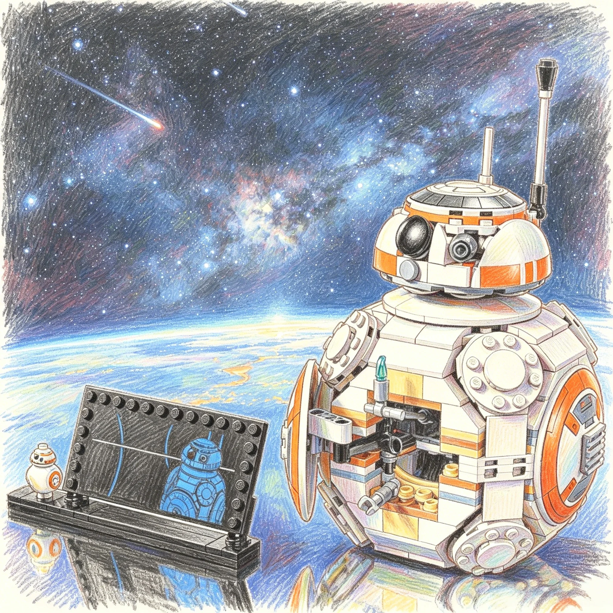 새로운 MOC 플래닛 시리즈 빌딩 블록 세트, BB-8 기계식 간호 로봇 장난감 크리스마스 생일 선물