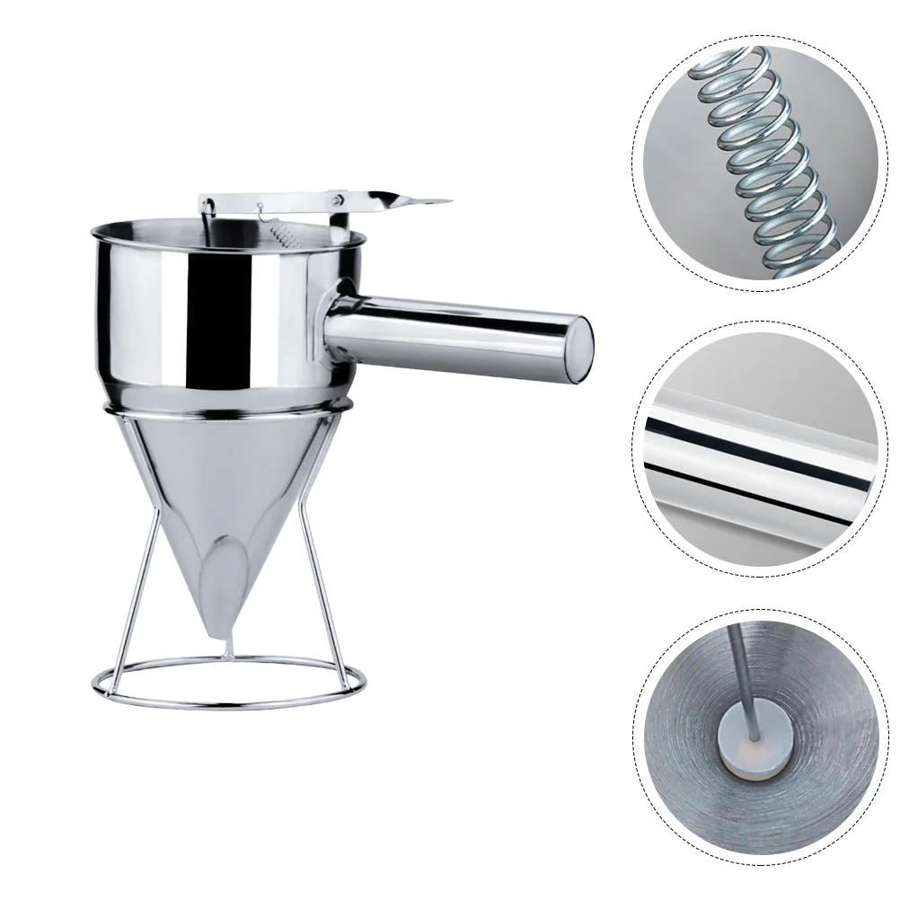 

Funnel Dispenser DIY Baking Tool Cake Stainless Steel Piston Kitchen Grease Separator Supply Mixer