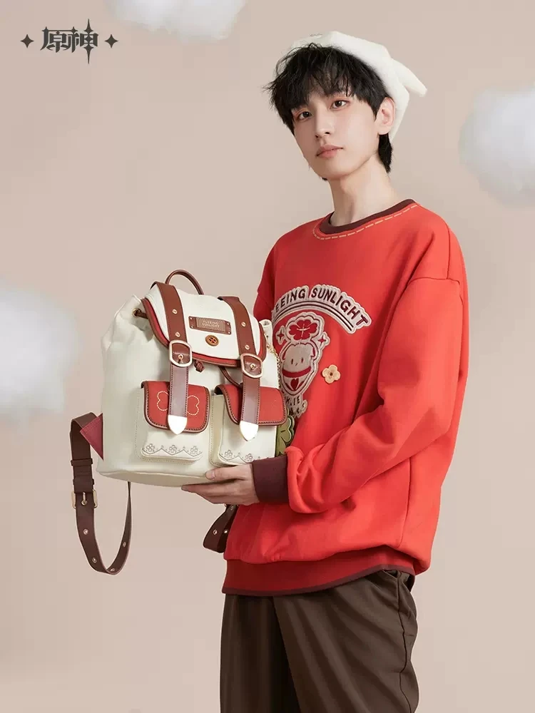 

Official MiHoYo Game Genshin Impact Klee Backpack School Bag Laptop Bag Shoulders Bag Men Women Student Creativity knapsack