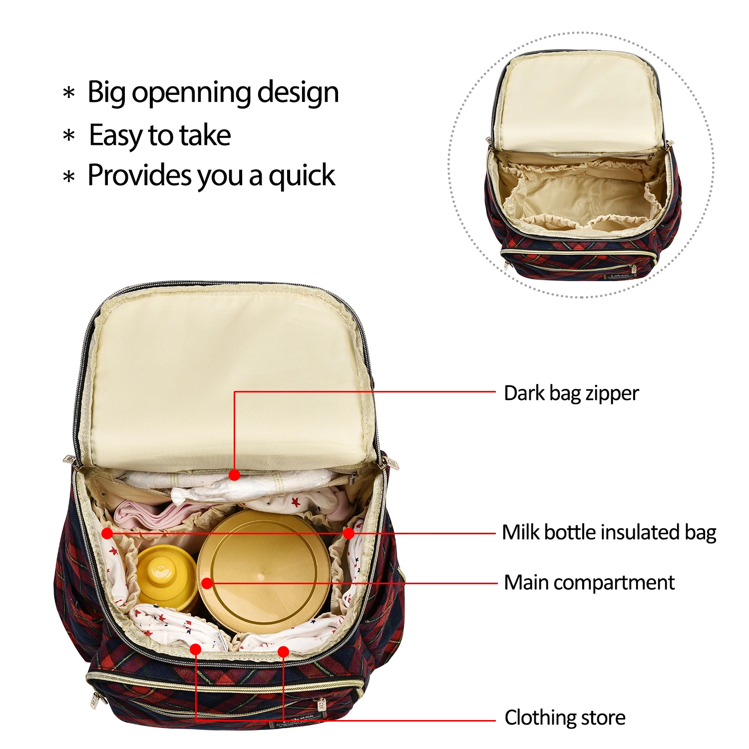 LOKASS Nappy Backpack Bag Mummy Large Capacity Bag Mom Baby Multi-function Waterproof  Maternity Bags Backpack