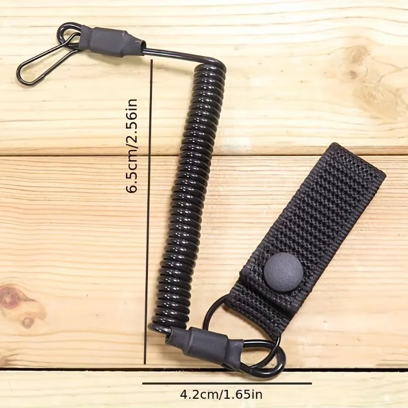 Tactical Retractable Spring Elastic Rope Anti-lost Elastic Lanyard Strap Phone Keychain Portable Fishing Lanyards Outdoor Tool