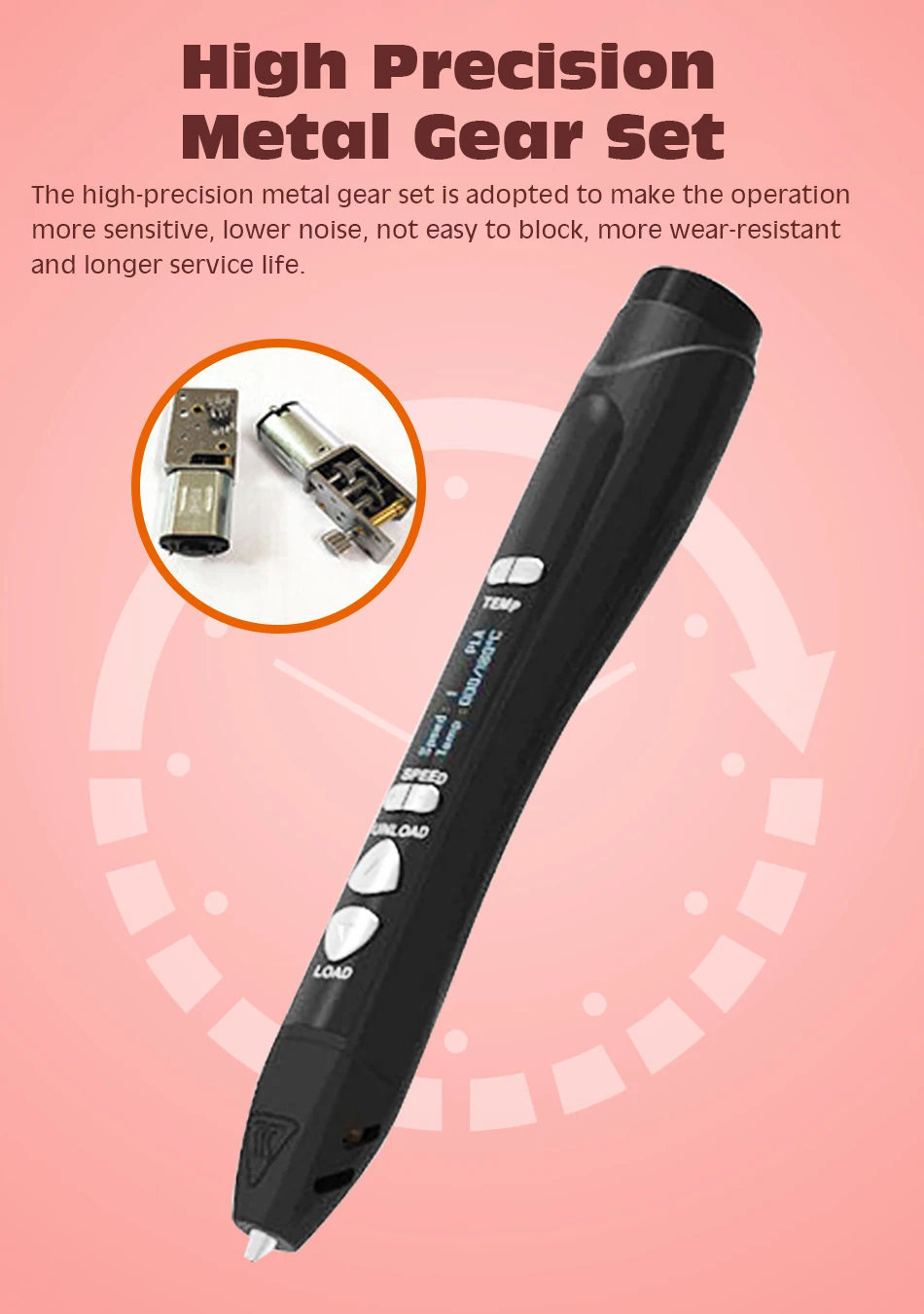 3D Pen Gift 3d printing pen Support 1.75mm ABS PLA PCL Filament 3d printing pen filament OLED Screen Temperature and Speed Adjustable