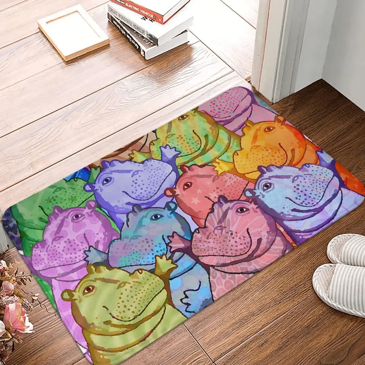 

Bedroom Mat Hippo Disco Rug Home Doormat Kitchen Carpet Decoration