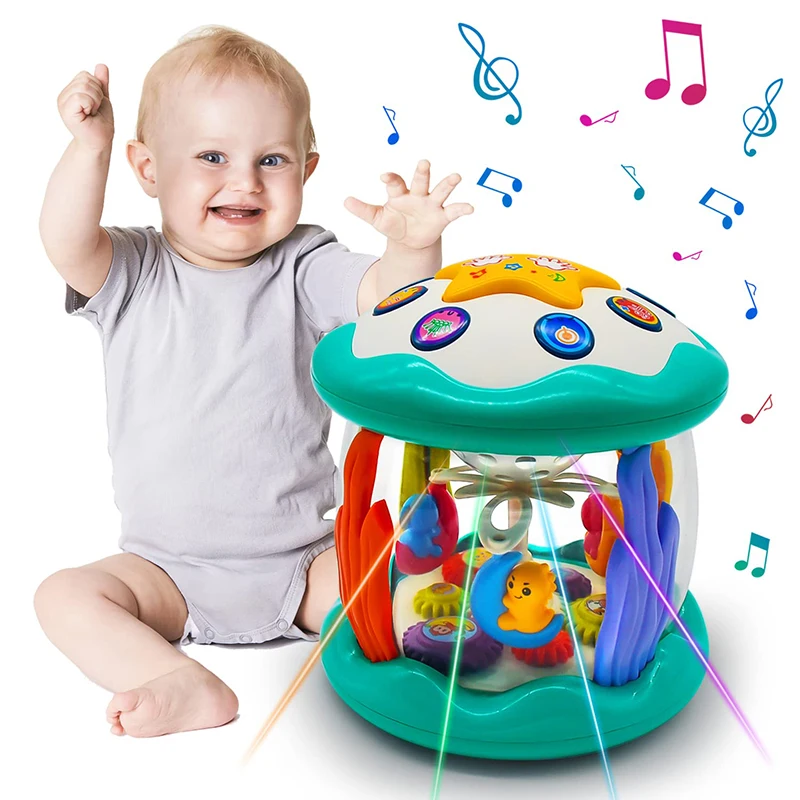 Baby Toys Infant Crawling Crab: Tummy Time Toy Gifts 3 4 5 6 7 8 9 10 11 12  Babies Boy Girl 3-6 6-12 Learning Crawl 9-12 12-18 Walking Toddler 36  Months Old Music Development Interactive Birthday Gift 