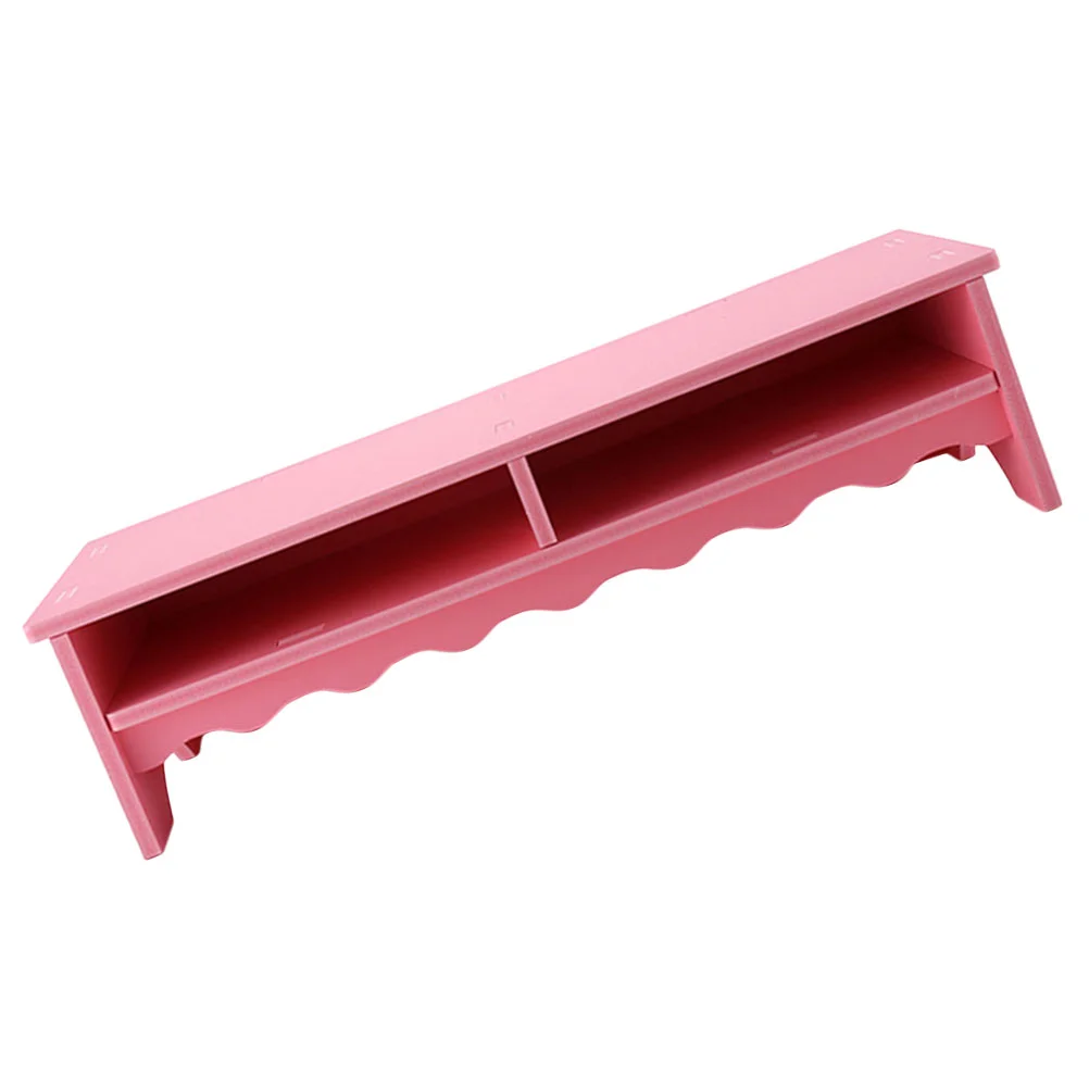 

Desk Storage Rack Laptop Stand Desktop Office Computer Lace Monitor Stands Organizer Riser with Pvc Wood Plastic Board Shelf