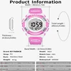 Synoke Kids Digital Watches Colorful Light PU Strap 50M Waterproof Led Sport's Children Wristwatch Boy Girl Alarm Clock 2