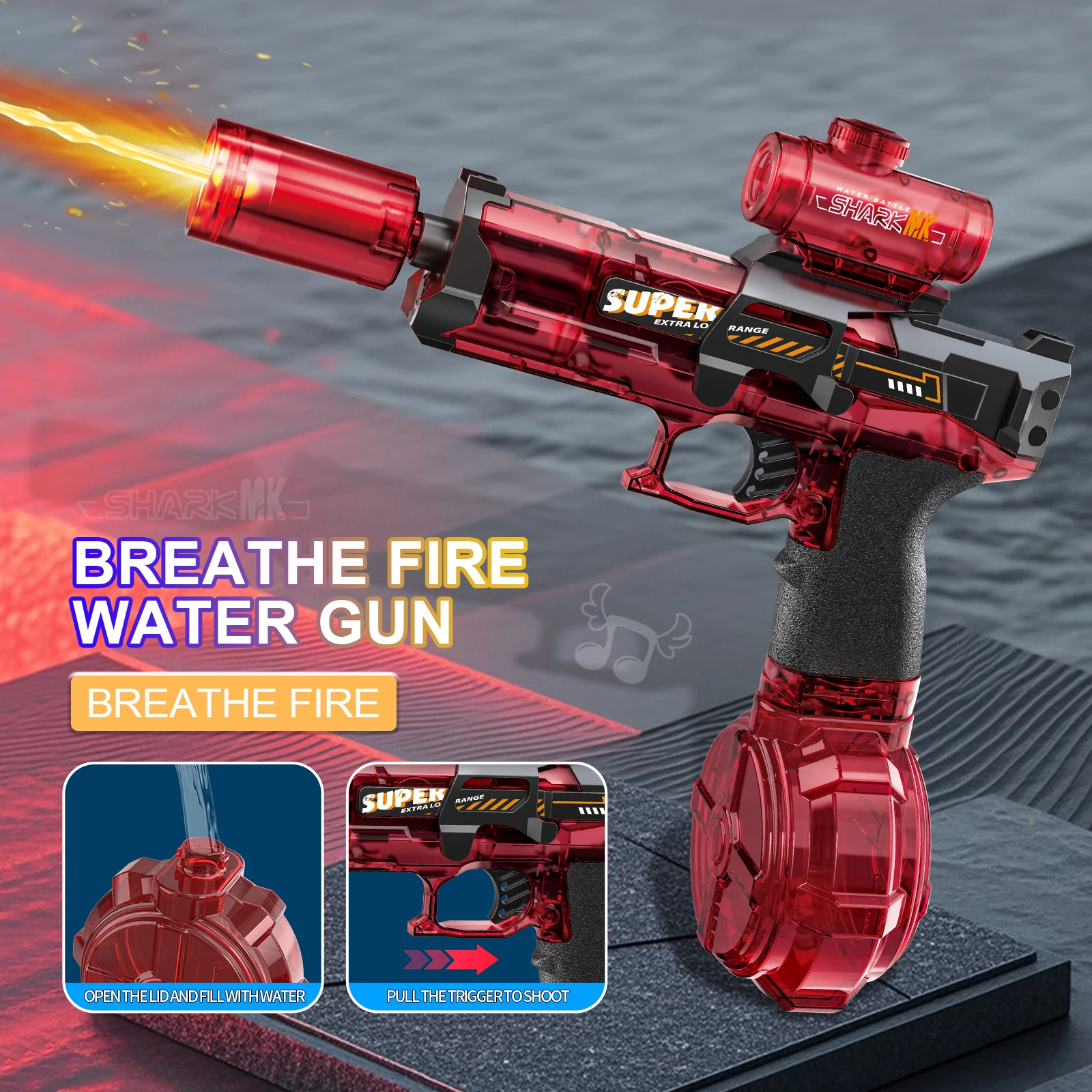 Electric Water Gun with Light & Flame Spray Effect 6