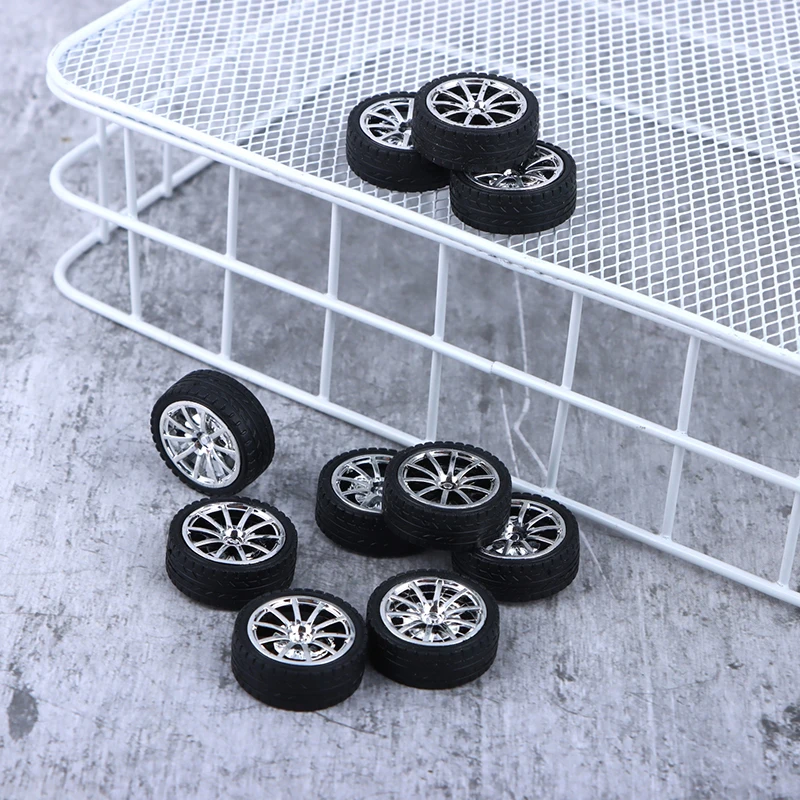 

New 10Pcs Rubber Tire Car Wheels Tire Skin 26MM Wheels DIY Racing Vehicle Toys Car Model Modified Parts（Aperture 2mm）