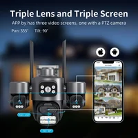 Caméra de sécurité 15MP iCsee écrans 3 HD suivi automatique WiFi caméra IP extérieure CCTV couleur Vision nocturne caméra de Surveillance Audio bidirectionnelle 3