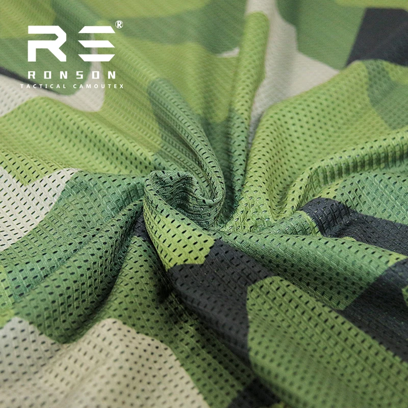 Mesh fabric 120gsm M90 camouflage fabric tactical tricot mesh for printed