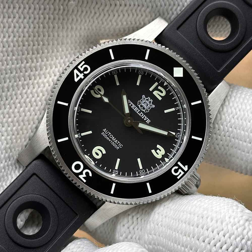 Watchdives Steeldive Orologio Uomo Automatico SD1970 - Subacqueo 200m, Vetro Zaffiro, Movimento Giapponese NH35, 43,8mm