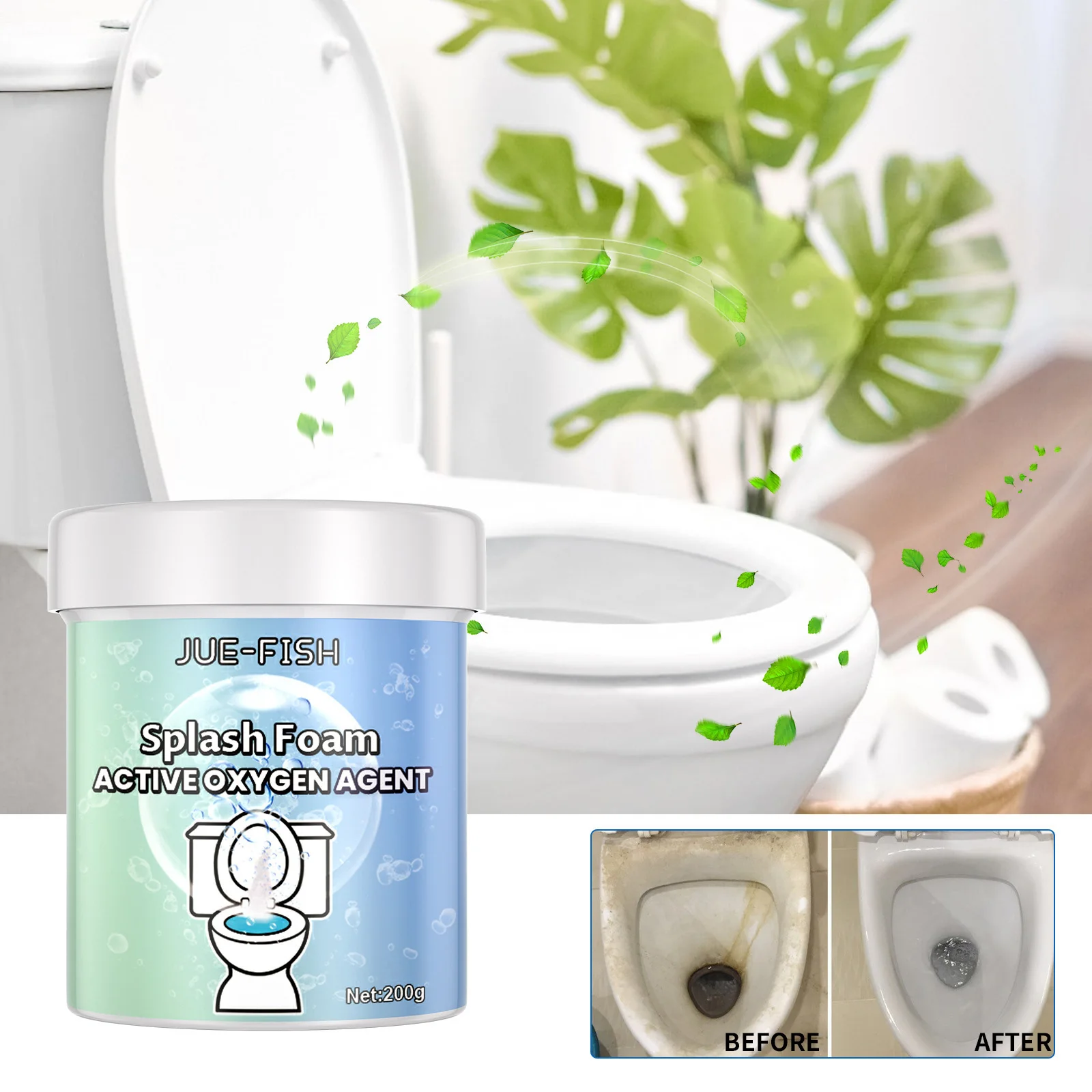 

Toilet Active Oxygen Agent Powerful Pipe Dredging Agent Deodorizer Toilet Pipe Water Cleaning Powder Bathroom Oxygen Cleaner