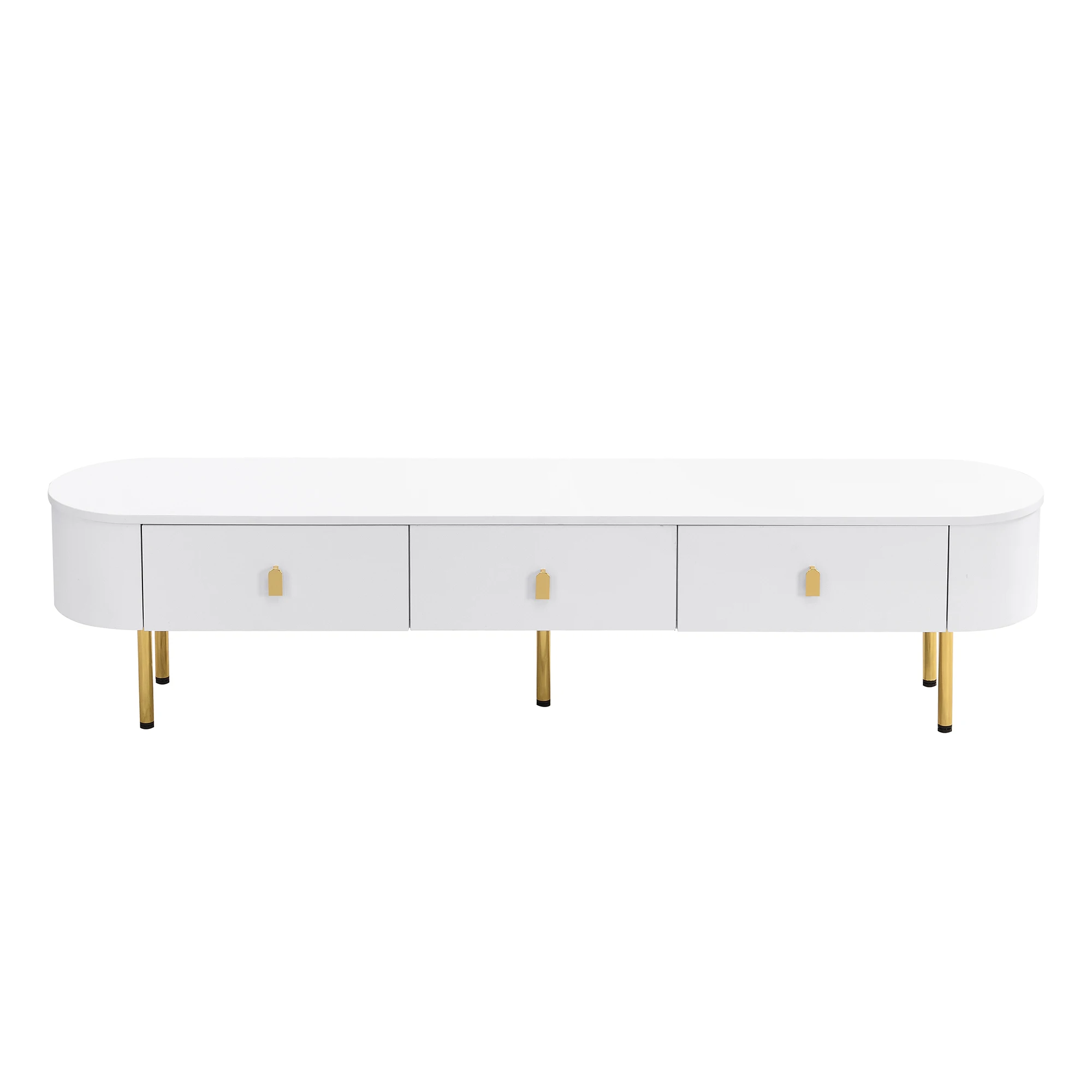 Leichte Luxus-TV-Schrank- und Couchtischkombination, Wohnzimmerkombination, mit Schubladen, abgerundeten Ecken – Detail 20