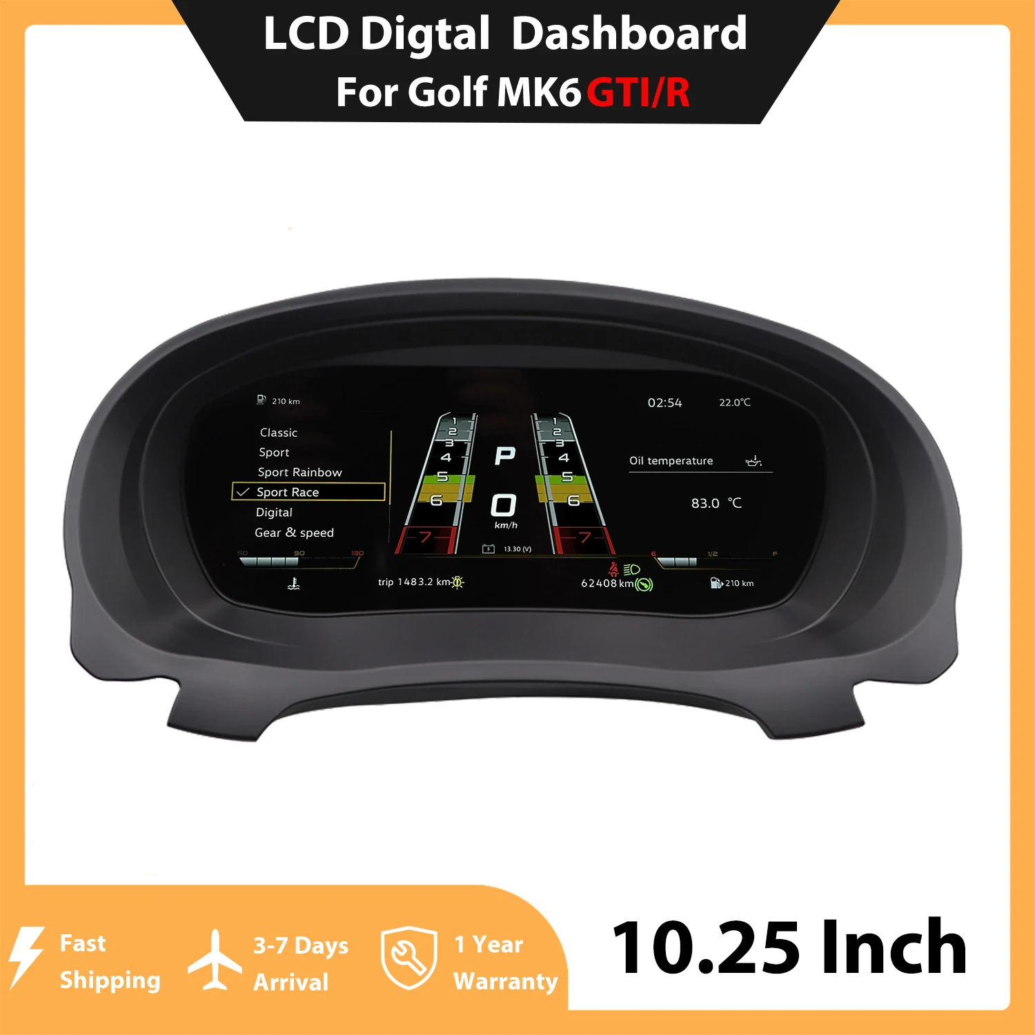 Car Digital Cluster Instrument For Volkswagen Golf MK6 GTI Golf MK6 R