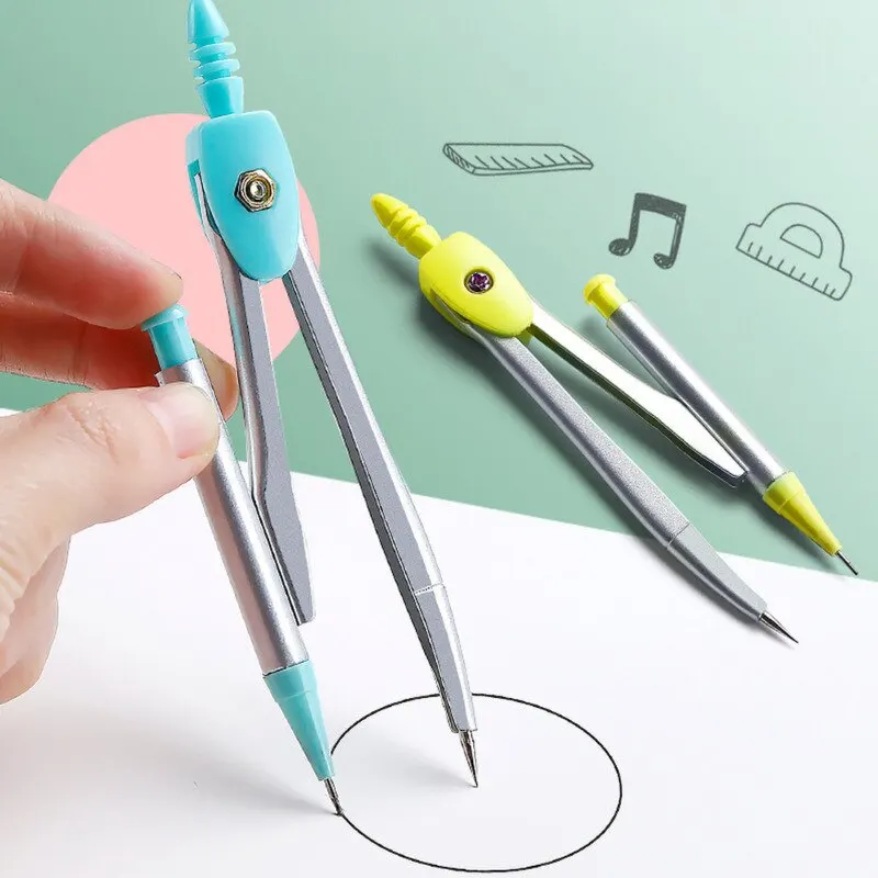 7 Pcs Set Compasses Ruler Protractor Set Student Study Stationery Math Sets Mathematical School Drafting Supplies