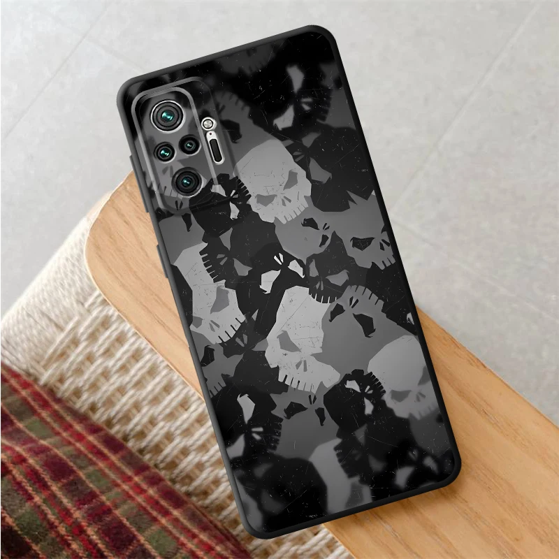 Camouflage Pattern Black Soft Phone Cover
