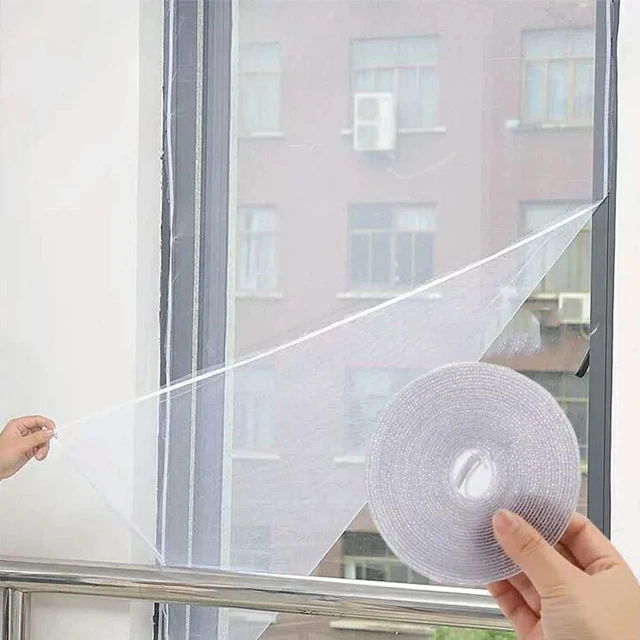 DIY Size Screen Window Screen Set Self-Adhesive Design Free Installation Invisible Insect Screen Window Home Essential 4