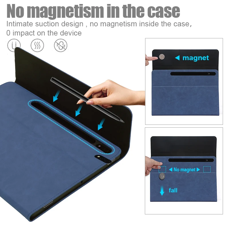 Custodia Per Tablet Ardissi Per Samsung Galaxy Tab S9 Plus Tap S8 S7 Fe S6 Lite Funda Custodia Protettiva Folio Flip Book Cover In Pelle Vegana