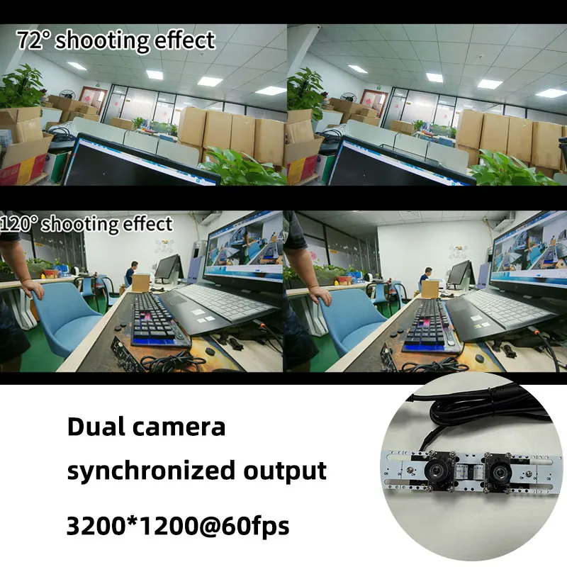 Objectif 180° de caméra drone 4K HD grand angle montrant le capteur et la lentille.