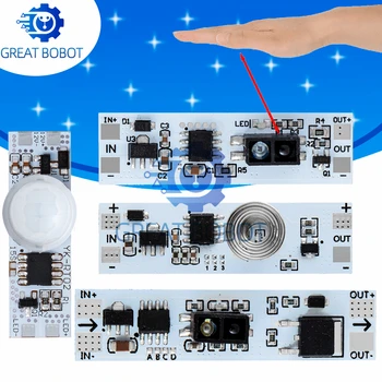 Interruttore tattile Modulo capacitivo 5V-24V 3A LED Lampade di controllo dimmer Componenti attivi Scansione a breve distanza Sweep Sensore manuale Touc