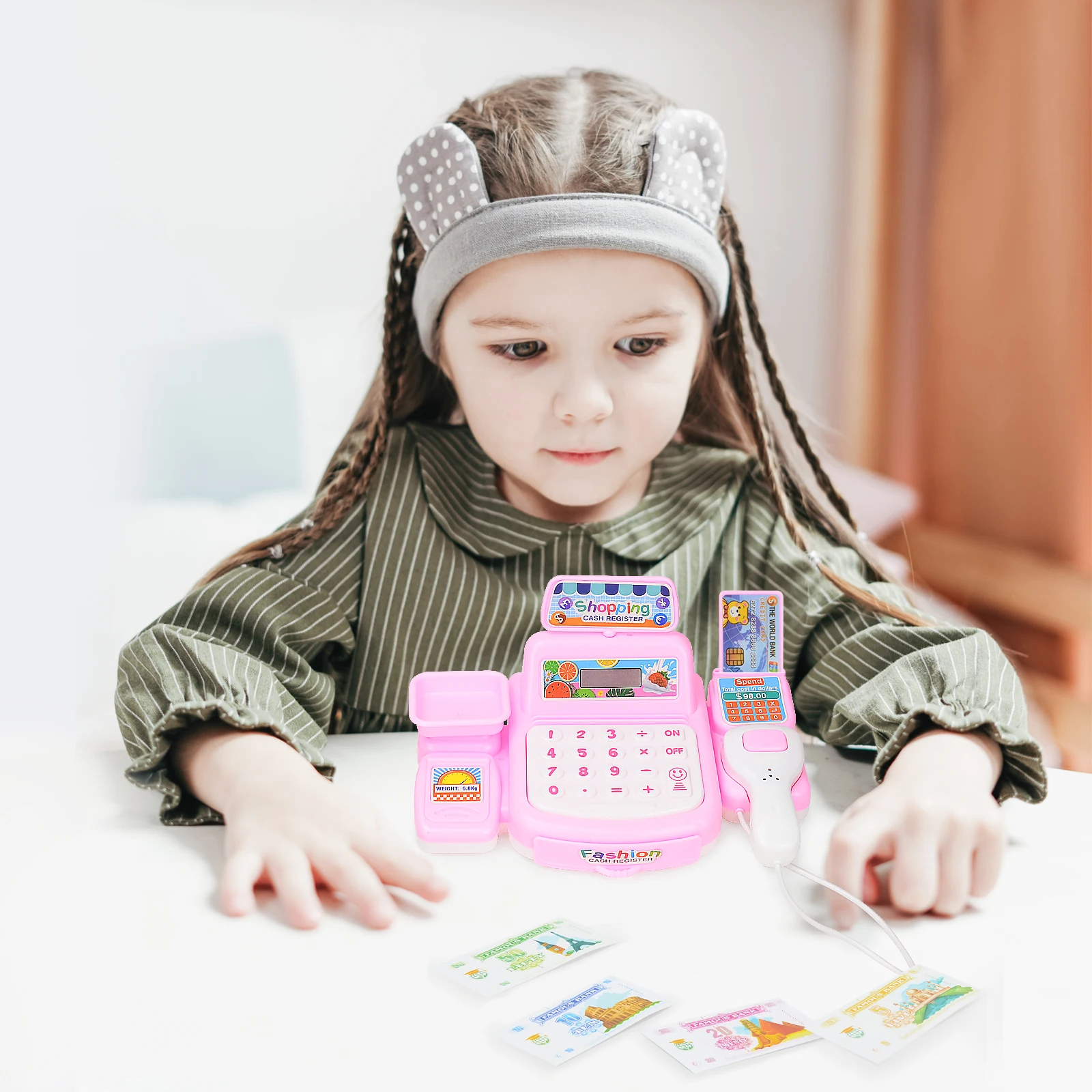 Children's play house simulation supermarket cash register toy role play simulation cash register toy 2