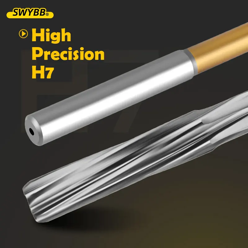 3mm 4mm 6mm 8mm 10mm TiN High Speed Steel Spiral Reamer Titanium Coated for Metal Precision H7 Reamer Cobalt Containing hss reamer,cobalt reamer,steel reamer tools