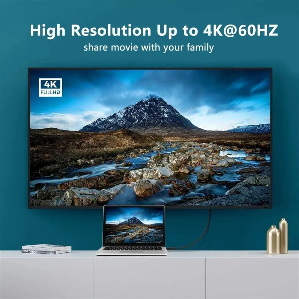 4K 60HZ HDMI-디스플레이 포트 케이블 1.8M HDMI 2.0-DP 6FT HD 동글 어댑터(USB 전원 코드 포함), PS5 PS4 Pro PC 노트북용