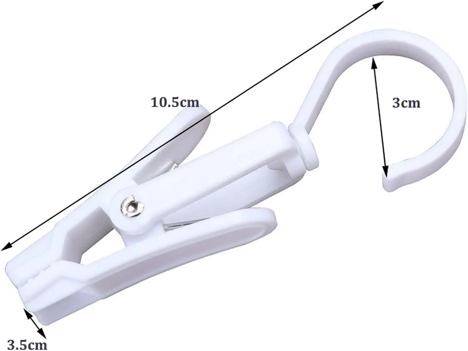 10 Clip Appendini Dorati Con Gancio Girevole 360°, Multiuso Per Cappelli, Stivali, Asciugamani - 3