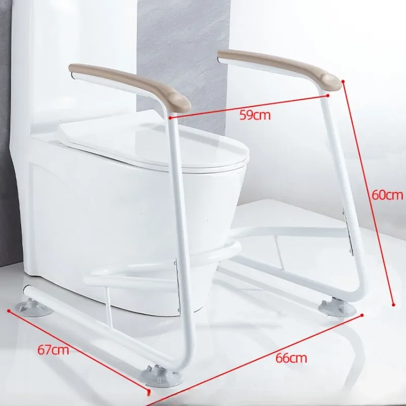 Disabled Aids Toilet Handrail, Non-slip Safety Toilet Assist Armrest Frame, Get Up Auxiliary Device Toilet Booster for Elderly 6