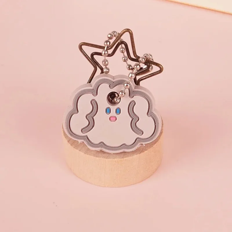 Fashion Cartoon Key Cover Cap Silicone Key Accessories Cute Holder Fashion Chain For Girl Women Trinket Gift 1PC