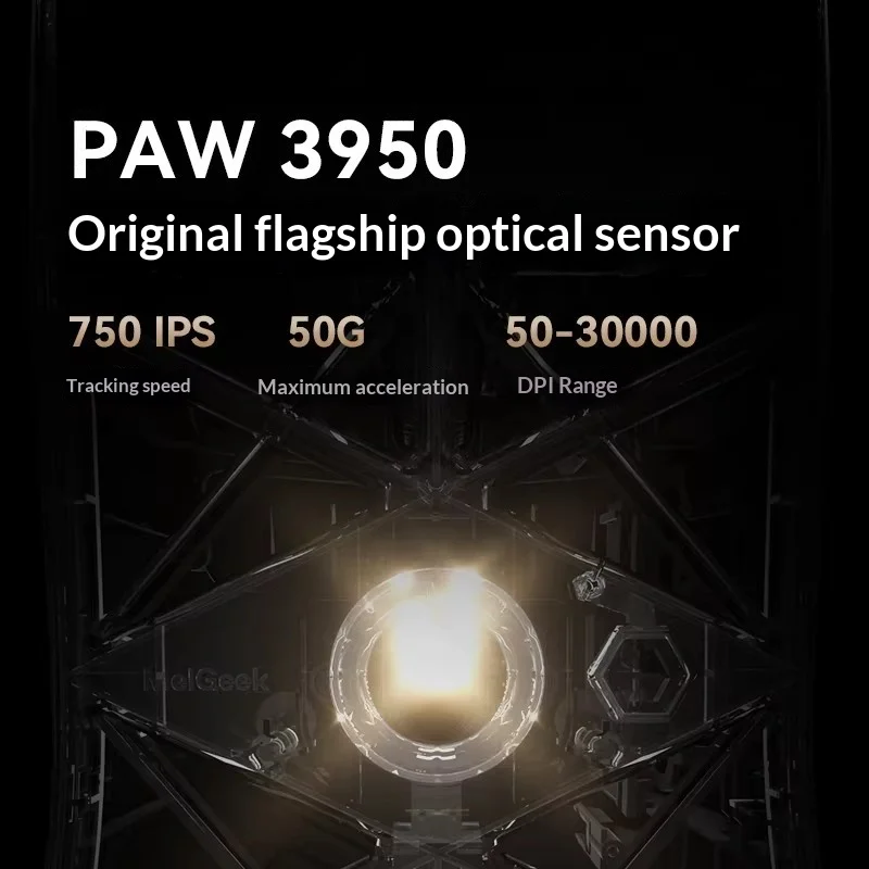 MelGeek HORUS 무선 게이밍 마우스 PAW3950 750IPS 50G 8K 경량 인체공학적 게이밍 액세서리 FPS Esports Valorant CSGO