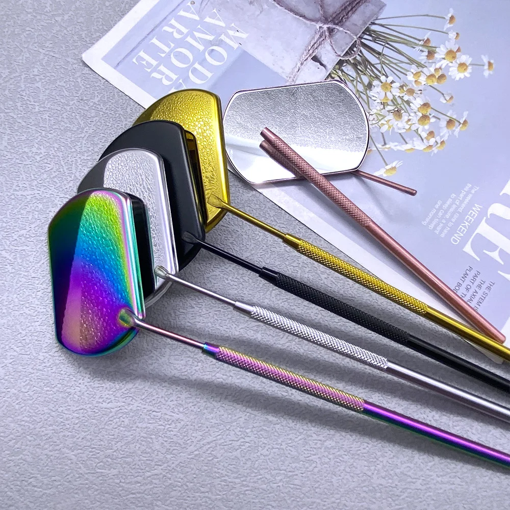 1Pc Eyelash Mirror Grafting Lash Magnifying Beauty Long Handle For Checking False Lashes Extension Makeup Tools Mirror Supplier