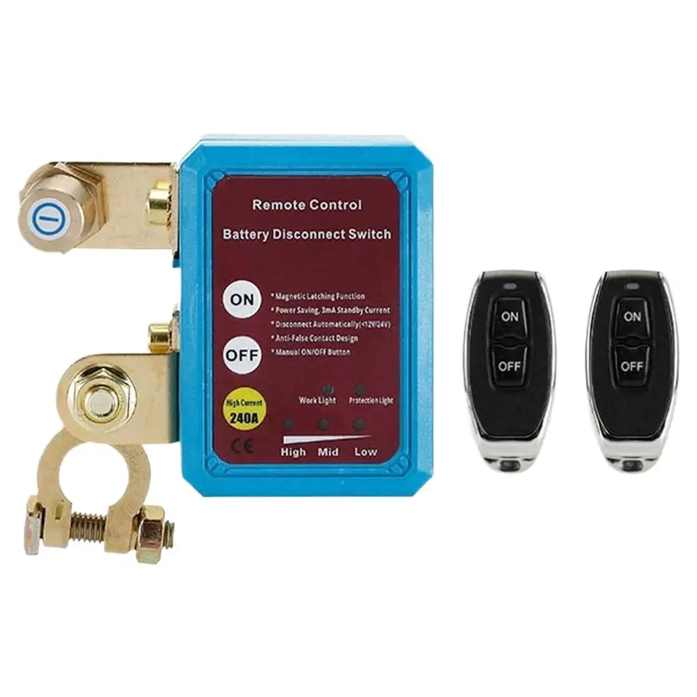 12/24V Remote Battery Disconnect 240A Kill Automatic Power Shut Off With Display