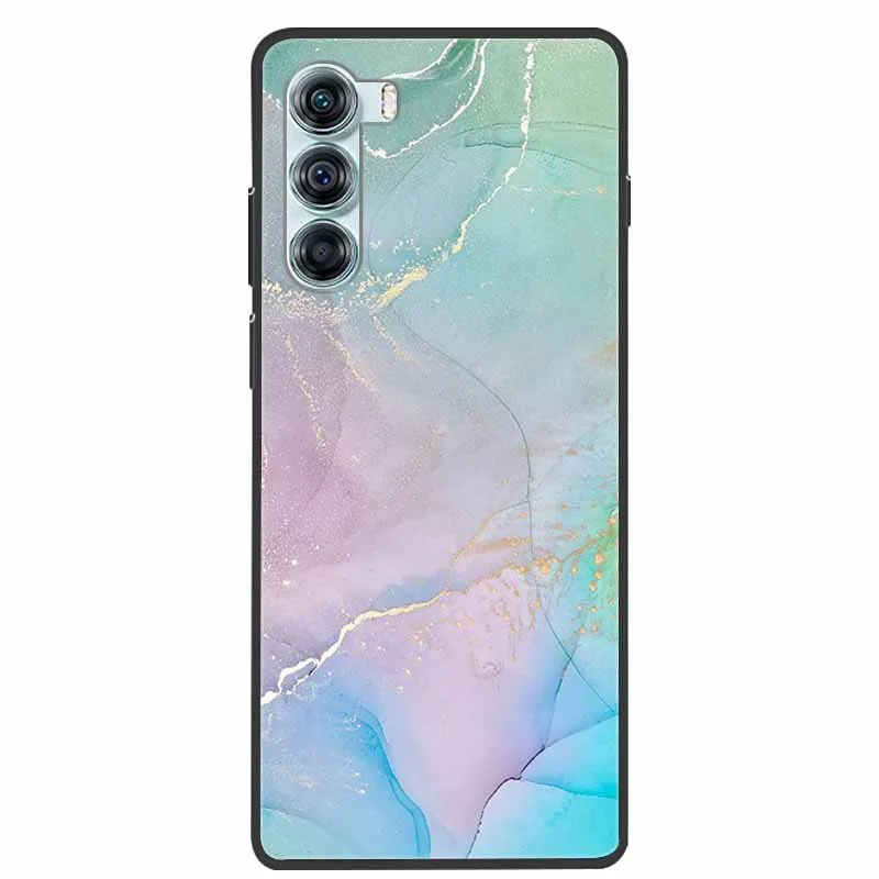 Marble Silicone Black Soft Protective Phone Case Cover