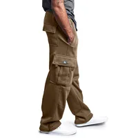 Men's Rope Loosening Waist Solid Color Pocket Trousers Loose Sports Trousers 4 - Image 4