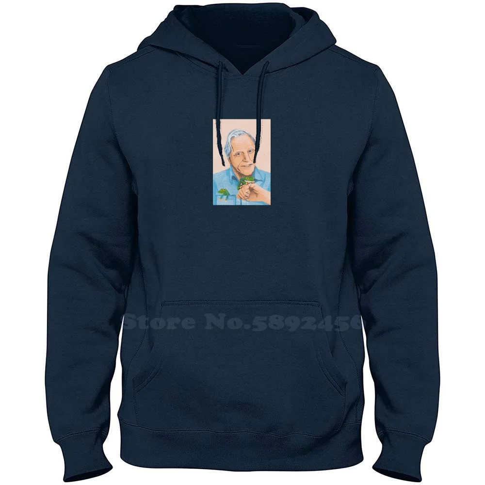 

David Attenborough High-Quality 100% Cotton Hoodie Casual Sweatshirt