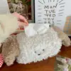 Cute Plush Dog Tissue Box Creative Drawing Paper Box Dormitory Women's Home Living Room Decor Desktop Tissue Box 6
