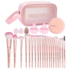 41887-ca20d2.jpg MAANGE 27pcs Makeup Tools Kit 20pcs Foundation Contour Blush Brush Set with Triangle Powder Puff Makeup Remover Puff Travel Bag