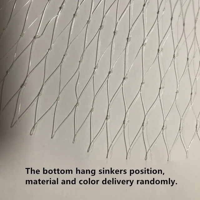 Semi-Finished Products Cast Net,Hand Throw Net,Monofilament Nylon Network,Line 0.3mm-0.48mm,Mesh18mm-40mm,Heigth 3.8m to 5.3m 4