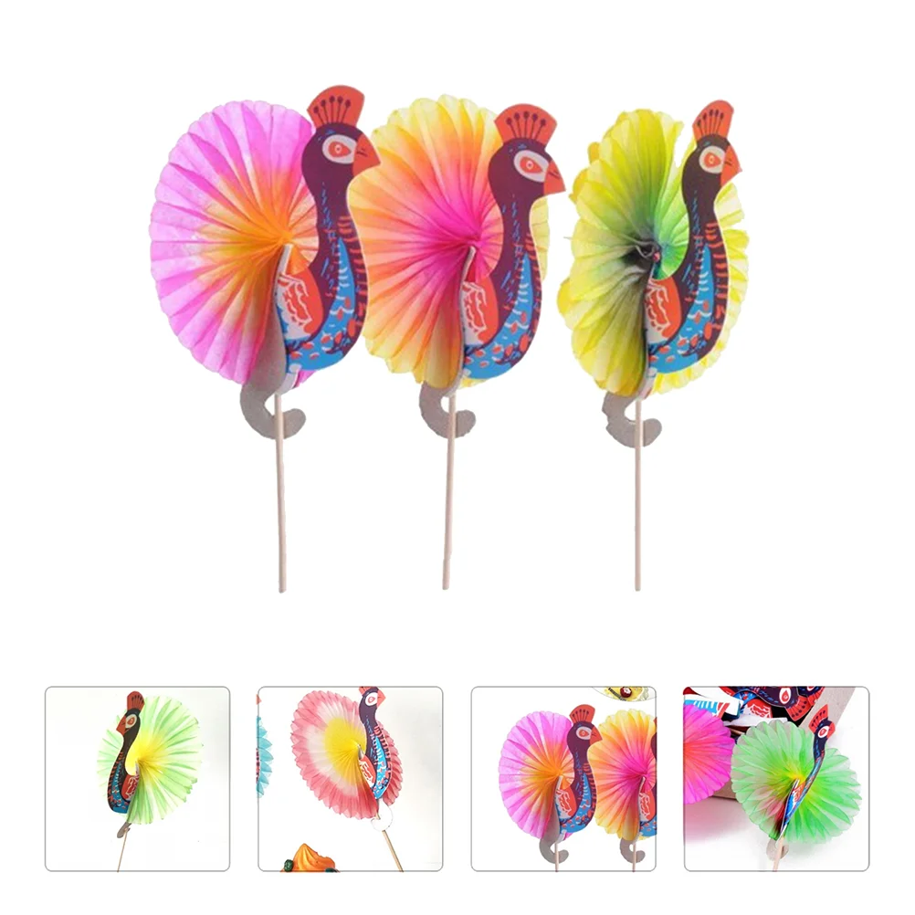 

Creative Cocktail Toppers Decorative Fruit Toothpicks Peacock Cocktail Decoration Fruit Stick (Assorted Color)